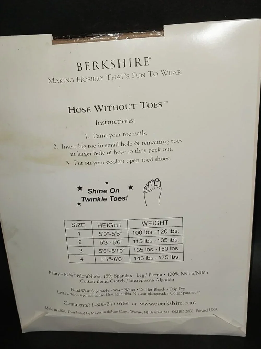 Berkshire Hose without Toes Size 2